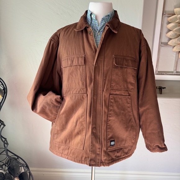 Keys Other - GUC Key Jackets Men's Brown Work Jacket Pockets Quilted Lining Cuffs Size 2XL